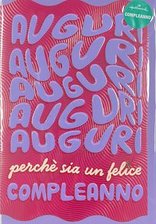 HALLMARK - BIGLIETTI AUGURI COMPLEANNO "AUGURI" VIOLA/ROSSO 129659