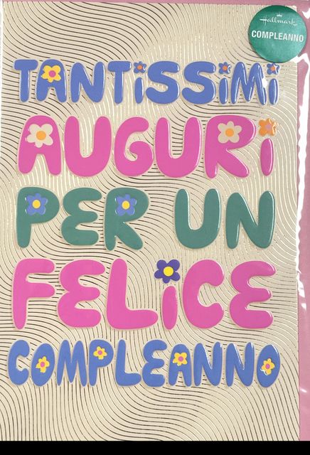 HALLMARK - BIGLIETTI AUGURI COMPLEANNO ROSA/PANNA 129657