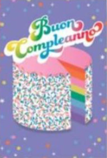 HALLMARK - BIGLIETTI AUGURI COMPLEANNO TORTA/VIOLA 129663