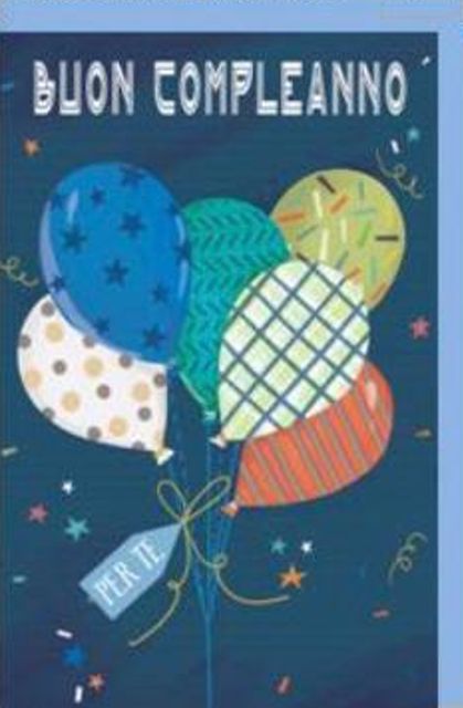 HALLMARK - BIGLIETTI AUGURI EFFETTO METALLICO PALLONCINI/BLU 129700