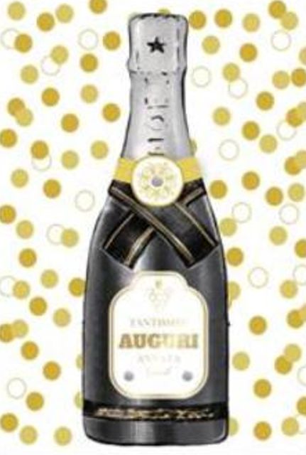 HALLMARK - BIGLIETTI AUGURI EFFETTO ORO ARGENTO OLOGRAFICO CHAMPAGNE 129913