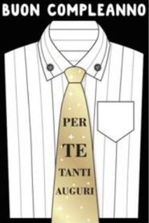 HALLMARK - BIGLIETTI AUGURI EFFETTO ORO ARGENTO OLOGRAFICO CRAVATTA 129916