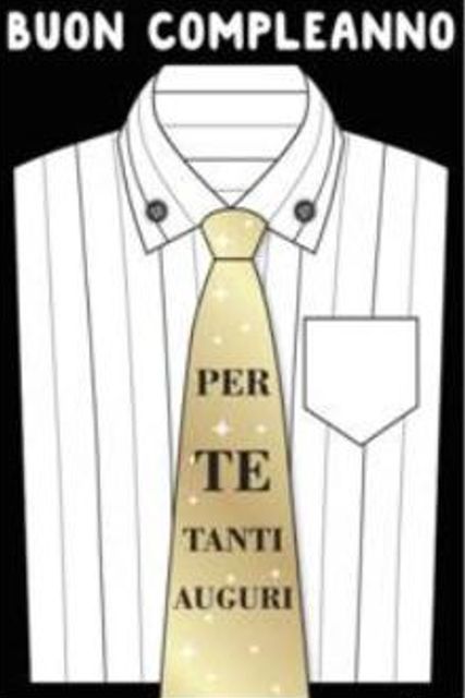 HALLMARK - BIGLIETTI AUGURI EFFETTO ORO ARGENTO OLOGRAFICO CRAVATTA 129916