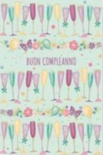 HALLMARK - BIGLIETTI AUGURI FANTASIA BICCHIERI/ CELESTE 129587