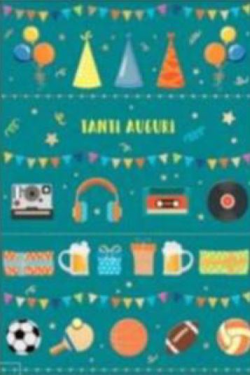 HALLMARK - BIGLIETTI AUGURI FANTASIA SPORT/BLU PETROLIO 129585