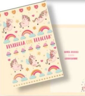 HALLMARK - BIGLIETTI AUGURI FANTASIA UNICORNO/PANNA 129586