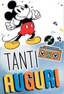 HALLMARK - BIGLIETTI AUGURI MICKEY MOUSE "TANTISSIMI AUGURI" 129870