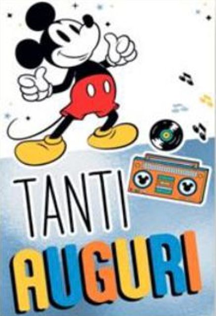 HALLMARK - BIGLIETTI AUGURI MICKEY MOUSE "TANTISSIMI AUGURI" 129870