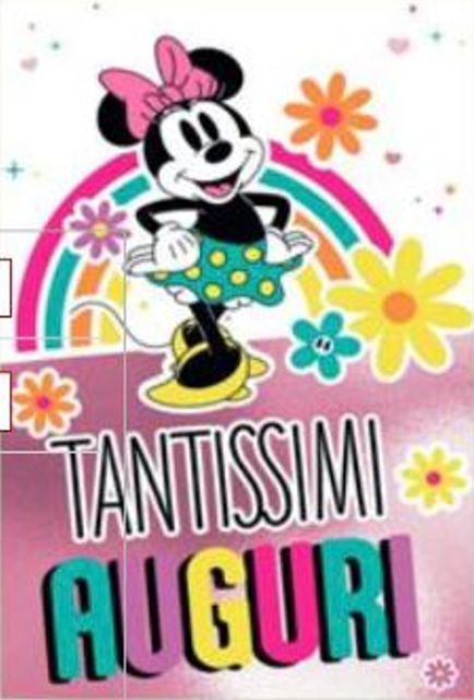 HALLMARK - BIGLIETTI AUGURI MINNIE "TANTISSIMI AUGURI" 129871