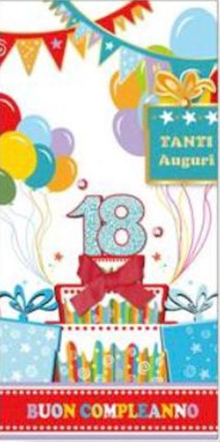 HALLMARK - BIGLIETTI AUGURI PORTASOLDI 18 ANNI - BIANCO 129295