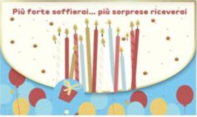 HALLMARK - BIGLIETTI AUGURI PORTASOLDI CANDELINE - PANNA/CELESTE 129478