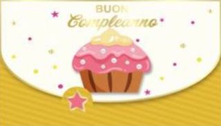 HALLMARK - BIGLIETTI AUGURI PORTASOLDI CUPCAKE - PANNA/BEIJE 129480