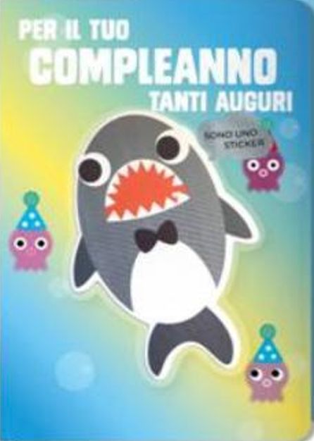 HALLMARK - BIGLIETTI AUGURI STICKERS SOFT TOUCH SQUALO 129278