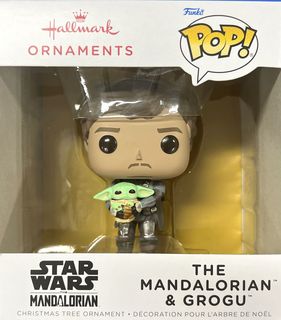 HALLMARK ORNAMENTS - FUNKO STAR WARS THE MANDALORIAN & GROGU