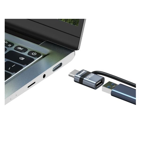 HAMLET ADATTATORE USBC M USB F + FERMACAVO