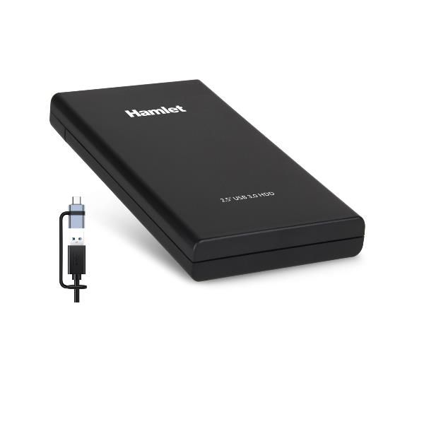 HAMLET BOX ESTERNO 2,5" + USB-C ADAPTER