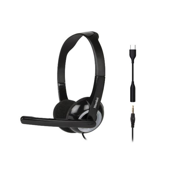 HAMLET CUFFIA STEREO USB-C CON MIC E JACK