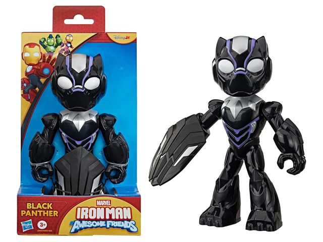 HASBRO - MARVEL IRON MAN AND FRIENDS FIGURA MEGA BLACK PANTHER