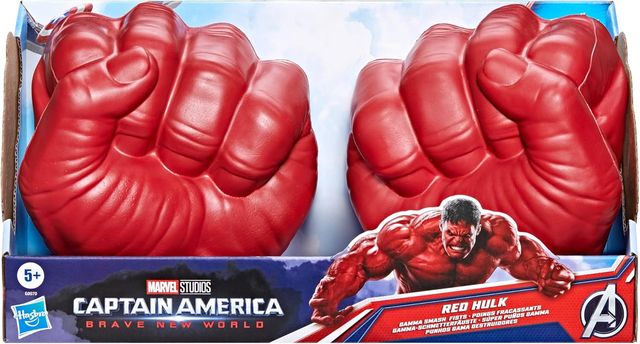 HASBRO - Marvel Avengers Capitan America Smash Fists Pugni Gamma di Hulk Rosso