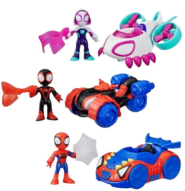 HASBRO - Spidey And His Amazing Friends - SPIDEY PERSONAGGI CON VEICOLI