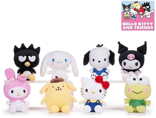 HELLO KITTY AND FRIENDS PELUCHE 8 ASSORTITI S3 24CM
