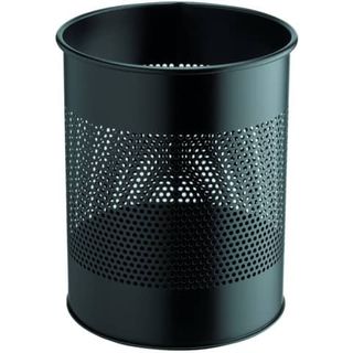 DURABLE - Cestino della spazzatura - rotondo - 15 L - acciaio - nero