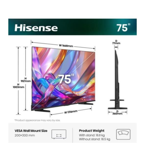 HISENSE 75 E79S QLED 4K UHD SMART VIDAA