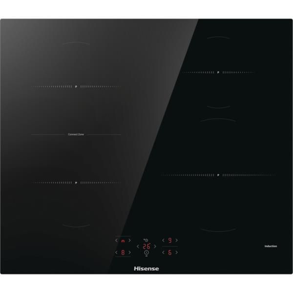 HISENSE HI621FM PIANO A INDUZIONE 60CM 4 ZONE CONNECT ZONE PIANO IN VETRO TEMPE…