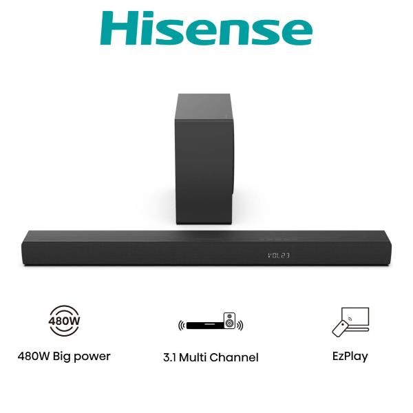 HISENSE SOUNDBAR HS3100 3.1 DOLBY+SUBW 480W