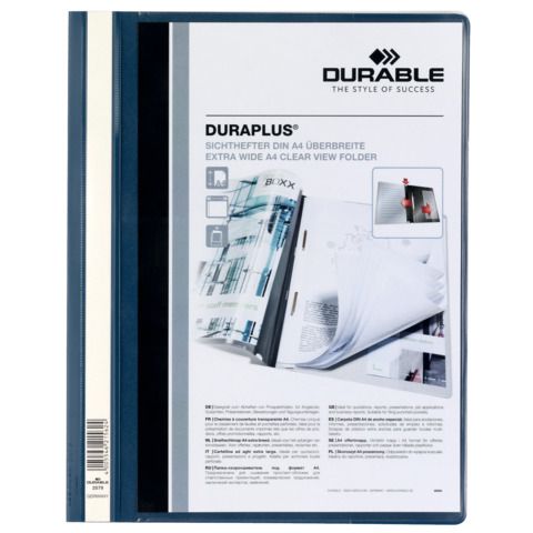 DURABLE DURAPLUS - Cartellina per report - per A4 - blu scuro