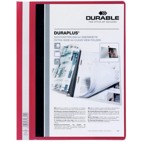 DURABLE DURAPLUS - Cartellina per report - per A4 - rosso