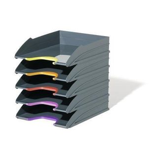 DURABLE VARICOLOR TRAY SET - Vassoio per lettere - 5 compartimenti - grigio ant…