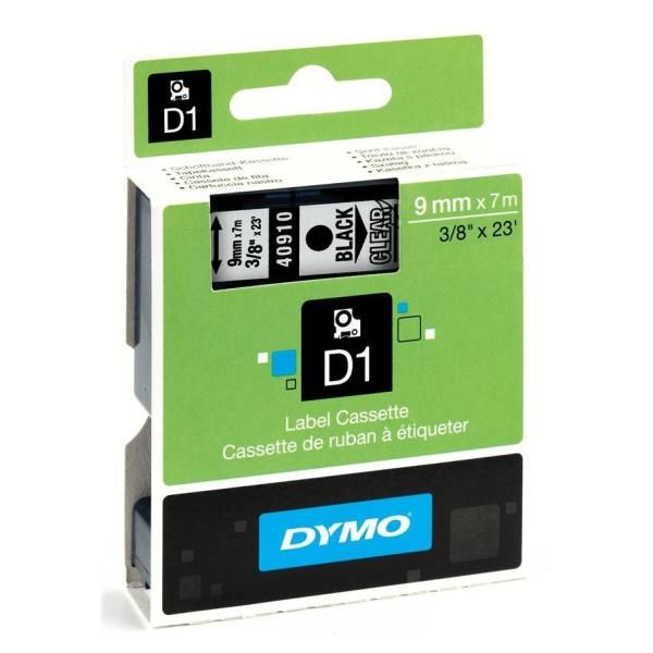 DYMO D1 - Poliestere - autoadesivo - nero su trasparente - Rotolo (0,9 cm x 7 m…