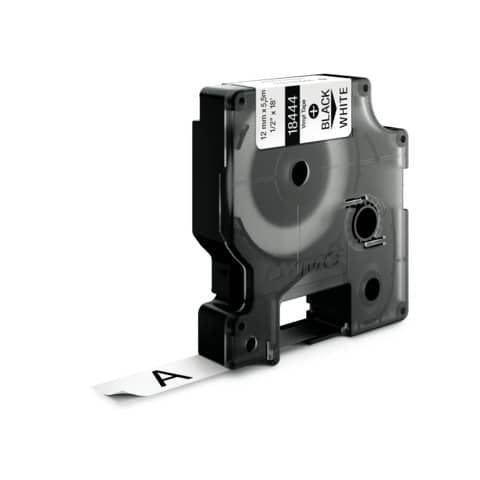 DYMO IND All-Purpose - Vinile - adesivo - nero su bianco - Rotolo (1,2 cm x 5 m…