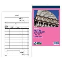 Data Ufficio - Blocco aliquota 1 fattura - 33 fogli - 148 x 215 mm - tripla - s…