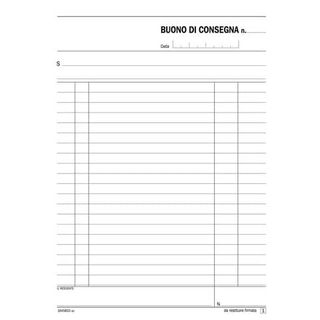 Data Ufficio - Voucher di consegna - 33 fogli - 215 x 148 mm - tripla - senza c…