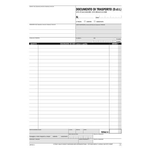 Data Ufficio Documento di trasporto