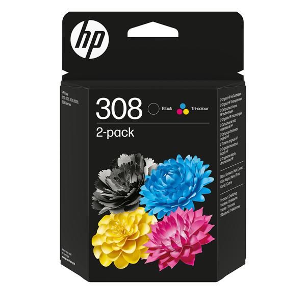 HP 308 TRI PACK NERO GIALLO CIANO MAGENTA 160 PAGINE CONF 2 Pz. BLISTER