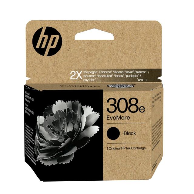 HP 308e EvoMore Black Original Ink Cartridge cartuccia d'inchiostro 1 pz Resa s…