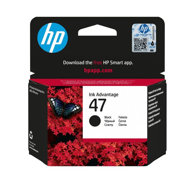 HP 47 Black Original Ink Advantage Cartridge cartuccia d'inchiostro 1 pz Resa s…
