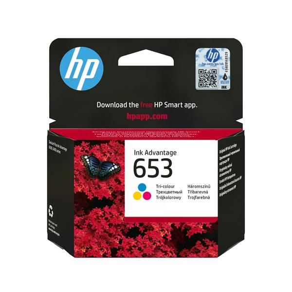 HP 653 CARTUCCIA INK-JET 200 PAGINE COLOR CIANO GIALLO MAGENTA