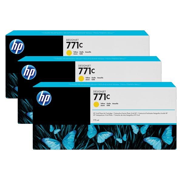 HP 771C - Confezione da 3 - 775 ml - giallo - originale - cartuccia d'inchiostr…