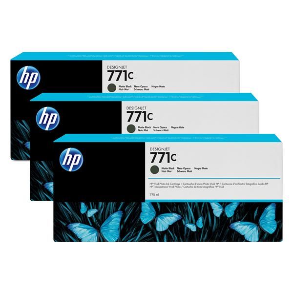 HP 771C - Confezione da 3 - 775 ml - nero opaco - originale - cartuccia d'inchi…