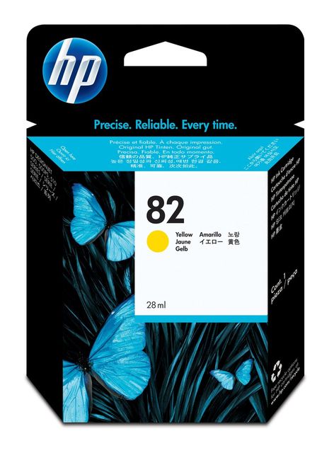 HP 82 28-ml Yellow DesignJet Ink Cartridge cartuccia d\'inchiostro 1 pz Origina…