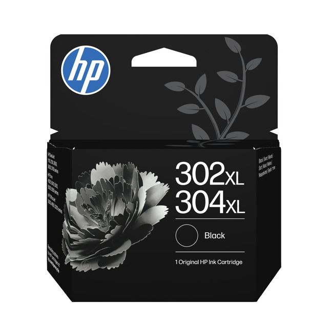 HP Cartuccia di inchiostro nero originale 302XL/304XL, Resa elevata (XL), Nero,…