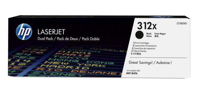 HP Confezione da 2 cartucce Toner originali nero ad alta capacita LaserJet 312X