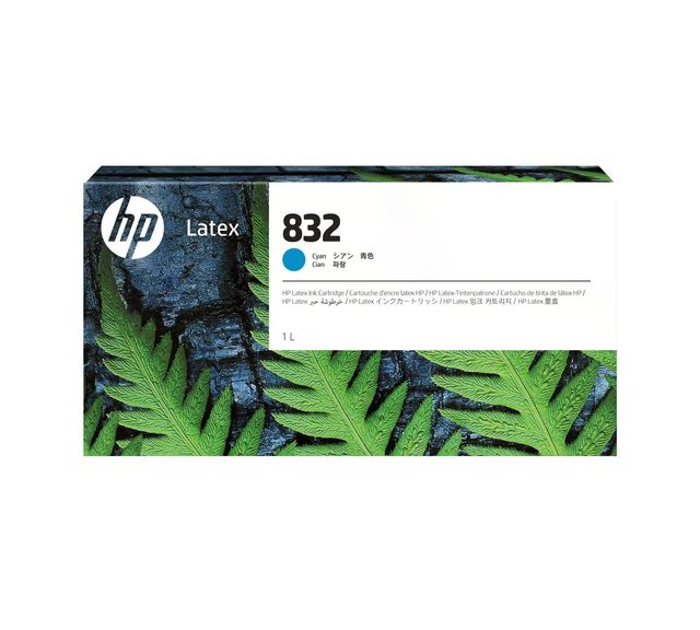 HP INC HP 832 1L CYAN LATEX INK CARTRIDGE