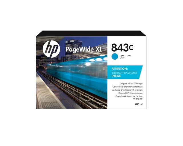 HP INC HP 843C 400-ML CYAN INK CARTRIDGE
