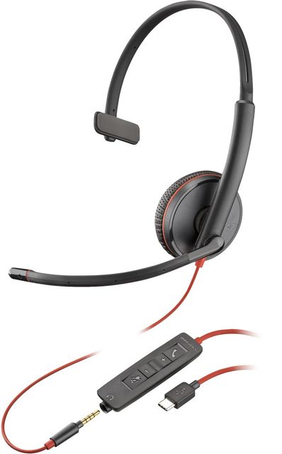 HP Poly Blackwire C3215 Monaural Headset +Carry Case (Bulk) Auricolare Cablato …