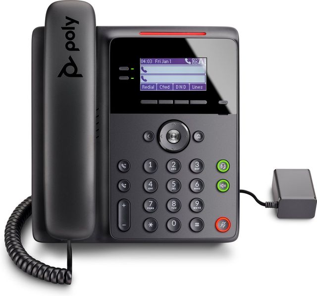 HP Poly Edge B10 IP Phone with Power Supply PRC telefono IP Nero 2 linee LCD